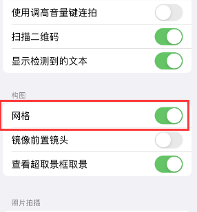 塔河苹果手机维修网点分享iPhone如何开启九宫格构图功能 