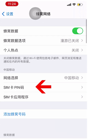 塔河苹果14维修网分享如何给iPhone14的SIM卡设置密码 